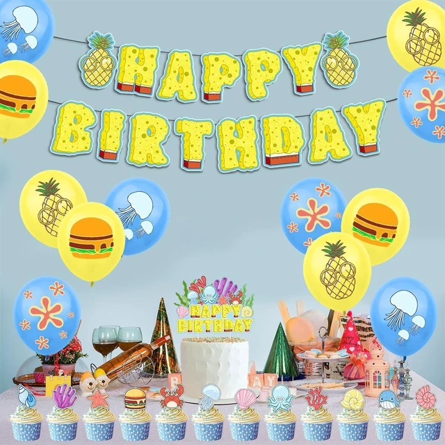 Alt view image 11 of 12 - Yellow Birthday Party Decorations 42pcs Yellow Themed Happy Birthday Party Supplies Include Yellow Banner Balloons Cake Toppers and Cupcake Toppers