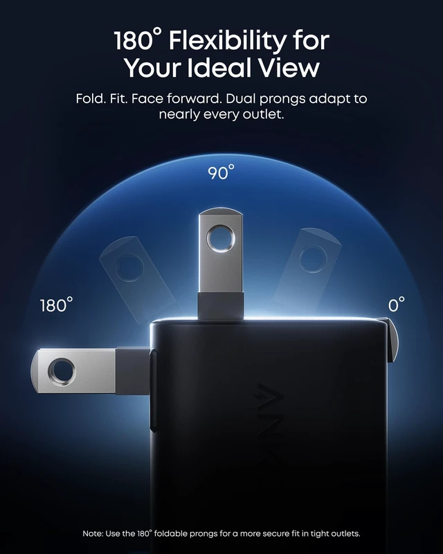 Alt view image 14 of 14 - Nano Smart Display Charger, 45W Max Fast Charger USB C for iPhone 17 | 180° Foldable Plug,Smart Recognition, Care Mode GaN USB C Charger Block for iPhone 17/16 (Non-Battery,1 USB-C Port,No Cable)