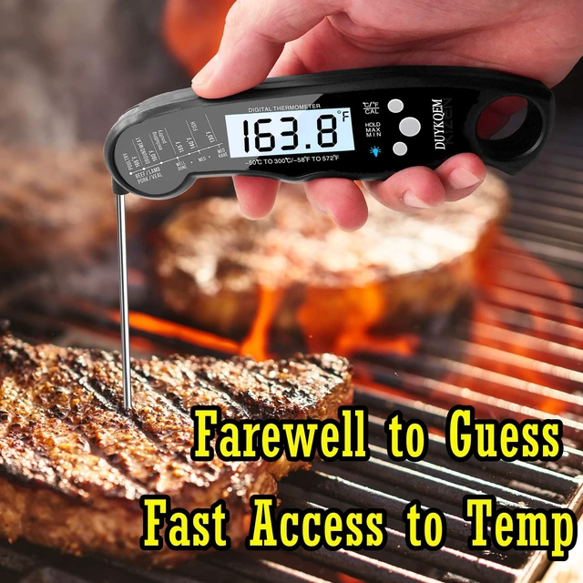 Alt view image 10 of 14 - Instant Read Digital Meat Thermometer (2 Pack) Waterproof Kitchen Cooking Food Thermometer with Probe Backlight & Calibration,Best Quick Grill Meat Probe for Grilling BBQ Smoker Chefs