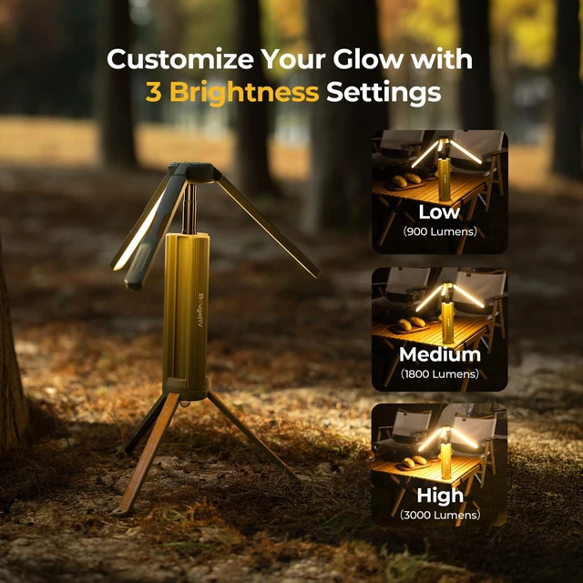 Alt view image 10 of 14 - Telescopic Camping Light CL04, 15600mAh Camp Lantern Rechargeable | 5.4 ft Adjustable Height, Up to 60H Runtime, Collapsible Electric Lantern, Adjustable Brightness, 4 Lighting Modes, Outdoor