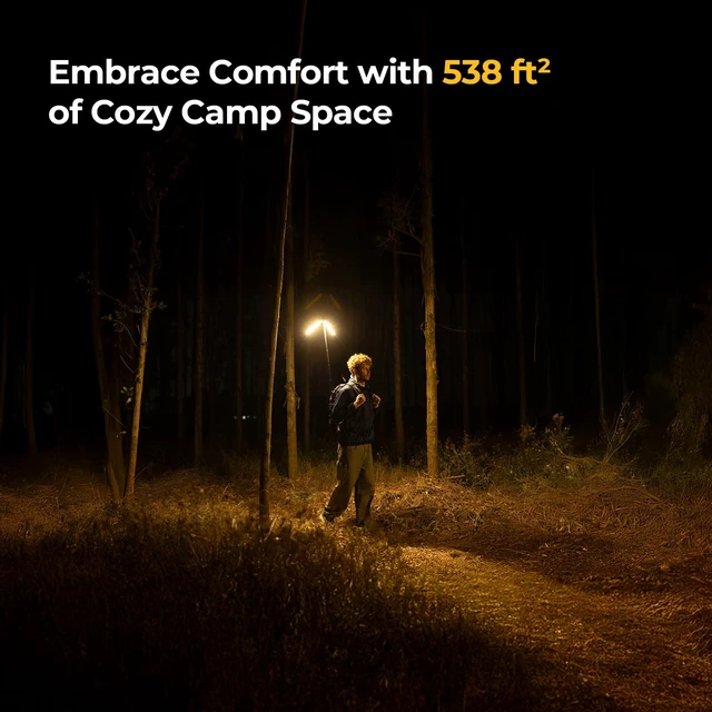 Alt view image 12 of 14 - Telescopic Camping Light CL04, 15600mAh Camp Lantern Rechargeable | 5.4 ft Adjustable Height, Up to 60H Runtime, Collapsible Electric Lantern, Adjustable Brightness, 4 Lighting Modes, Outdoor