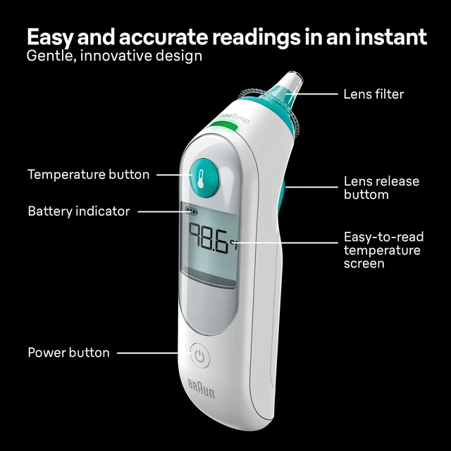 Alt view image 10 of 14 - ThermoScan 5 Digital Display Ear Thermometer | Baby and Infant Thermometer with ExacTemp Stability Indicator for Professional Accuracy, Recommended by Pediatricians