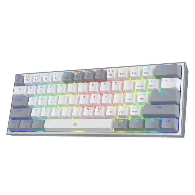 Alt view image 8 of 14 - K617 Wired 60% Compact Hot-Swap RGB Gaming Mechanical Keyboard | 61 Keys Design for More Room to Aim, Swap-Ready Socket for Mod, Vibrant 20-Mode Lighting Hype Vibing, Pro Software Supported