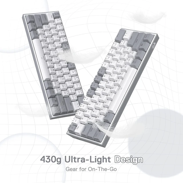 Alt view image 10 of 14 - K617 Wired 60% Compact Hot-Swap RGB Gaming Mechanical Keyboard | 61 Keys Design for More Room to Aim, Swap-Ready Socket for Mod, Vibrant 20-Mode Lighting Hype Vibing, Pro Software Supported