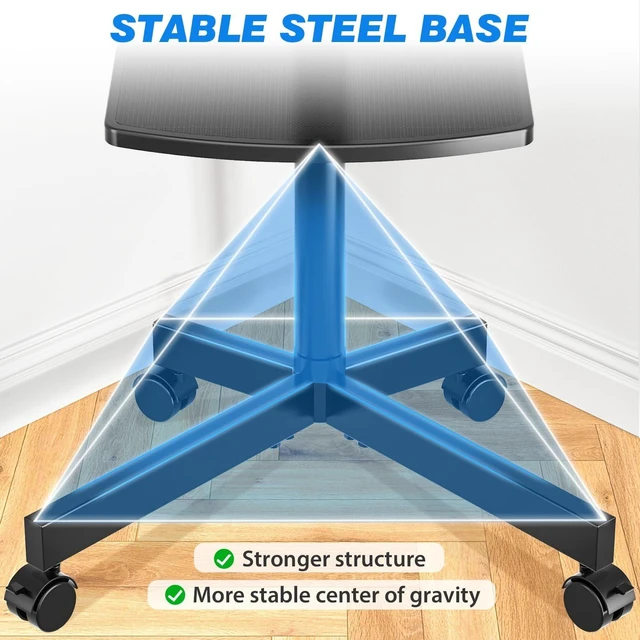 Alt view image 14 of 14 - Mobile TV Stand for 23-65 Inch Flat/Curved TVs up to 88 lbs Black | Rolling TV Stand with Adjustable Shelf & Tilt, Portable Floor Stand on Wheels for Bedroom, Living Room, Max VESA 400x400mm