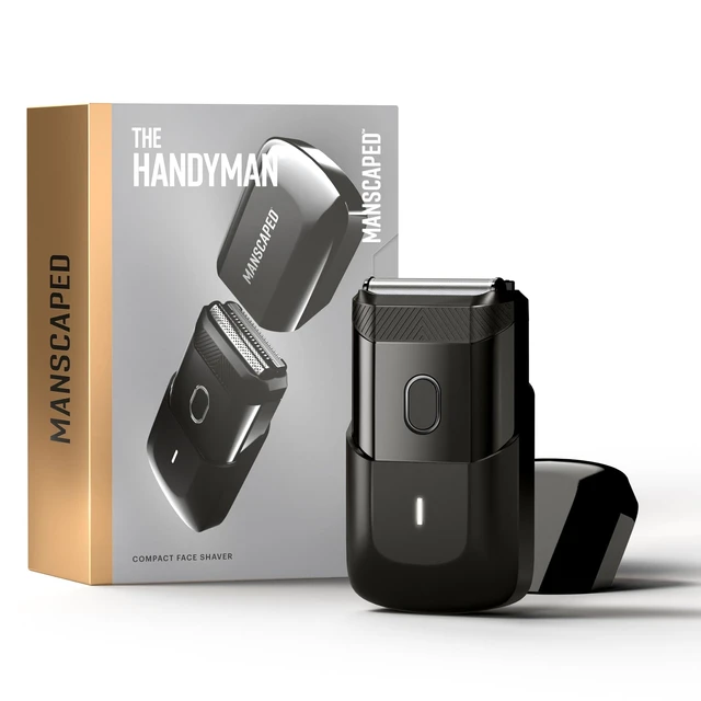 Alt view image 8 of 14 - The Handyman Compact Face Shaver Portable Mens Groomer | Facial Hair Shaver, USB-C Rechargeable Razor, Electric Foil, Waterproof, Cordless, Dual-Action SkinSafe® Foil Blade