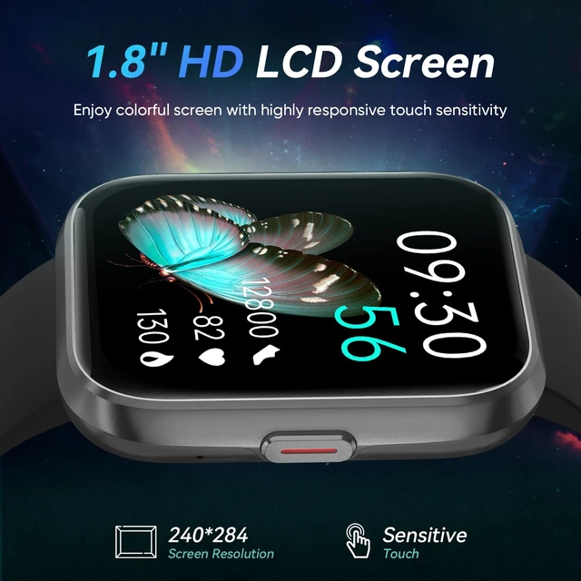 Alt view image 14 of 14 - Smart Watches for Men Android & iPhone, 1.8" HD Alexa Built-in Smartwatches Fitness Tracker Watch with Bluetooth Calls, IP68 Waterproof, Heart Rate/Sleep/SpO2 Monitor, 110 Sport Modes - Black