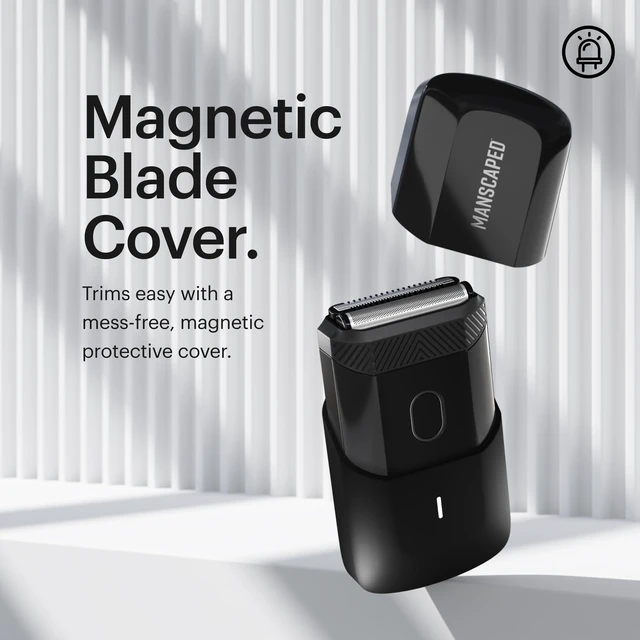 Alt view image 12 of 14 - The Handyman Compact Face Shaver Portable Mens Groomer | Facial Hair Shaver, USB-C Rechargeable Razor, Electric Foil, Waterproof, Cordless, Dual-Action SkinSafe® Foil Blade