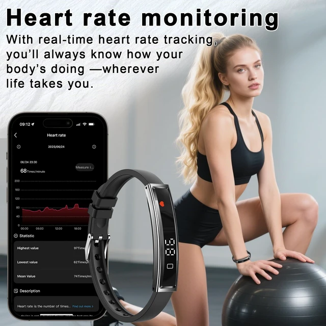 Alt view image 11 of 14 - Smart Bracelet for Women,Ultralight Fitness Tracker Smart Wristband with Heart Rate/Blood Oxygen/Sleep Monitor/Pedometer,Slim Smartwatch for Android iPhone,Activity Tracker,2 Band,Black