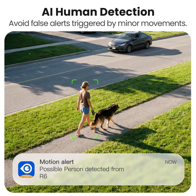 Alt view image 12 of 14 - Solar Camera Outdoor Wireless for Home Security 2.4GWiFi, R6 1Pack | 2K Cameras for Home Security/Garage/Farm/Outside Surveillance, Detachable Solar Panel, Color Night Vision, SD/Paid Cloud