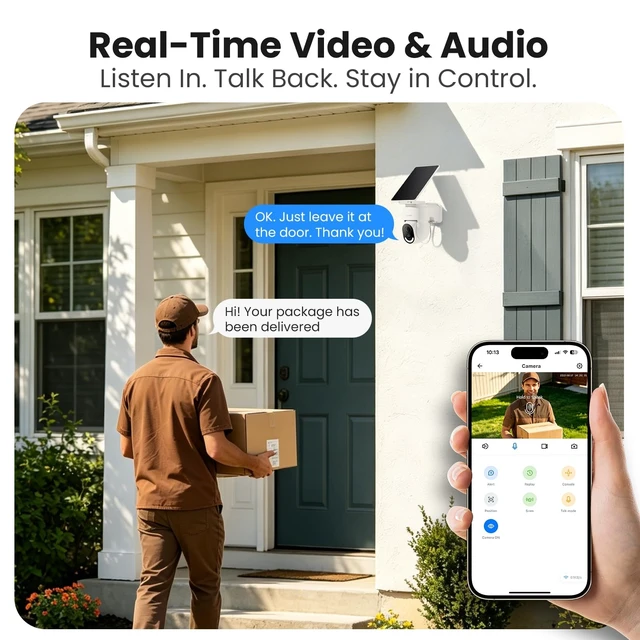 Alt view image 13 of 14 - Solar Camera Outdoor Wireless for Home Security 2.4GWiFi, R6 1Pack | 2K Cameras for Home Security/Garage/Farm/Outside Surveillance, Detachable Solar Panel, Color Night Vision, SD/Paid Cloud