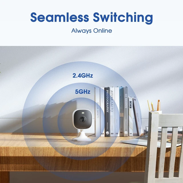 Alt view image 10 of 14 - 2.5K Indoor Cameras for Home Security Outdoor, Indoor Security Camera, 2.4g/5g Inside Cameras for House/Elder/Dog/Pet/Baby, Plug and Play, Support Card/Cloud (Not Included), 9.84ft Wire, 2PCS