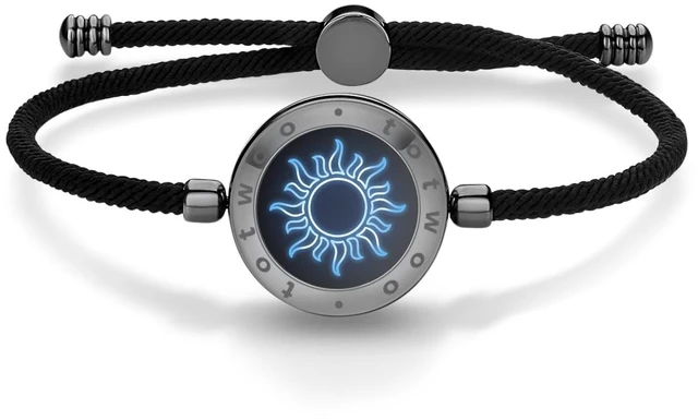 Alt view image 7 of 12 - Single Long Distance Touch Bracelets for Couples, Smart Light & Vibration Love Jewelry, Long Distance Gifts for Him Her Women Men, One-to-One Bluetooth Pairing via App