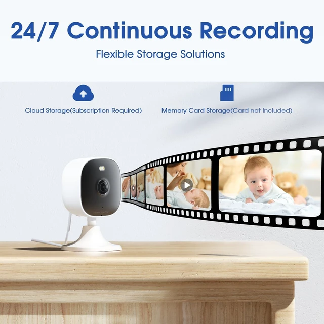 Alt view image 14 of 14 - 2.5K Indoor Cameras for Home Security Outdoor, Indoor Security Camera, 2.4g/5g Inside Cameras for House/Elder/Dog/Pet/Baby, Plug and Play, Support Card/Cloud (Not Included), 9.84ft Wire, 2PCS