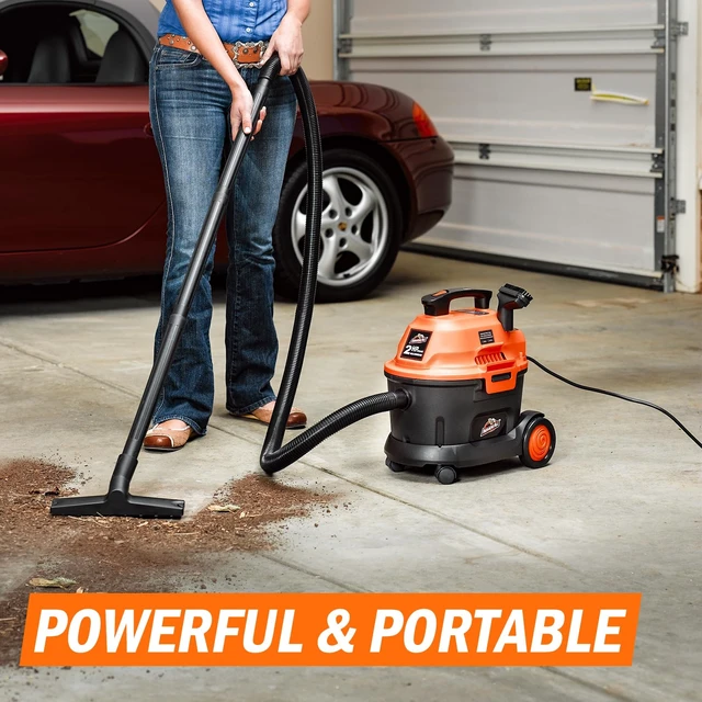 Alt view image 11 of 12 - AA255W 2.5 Gal 2 Peak HP Wet/Dry Utility Vac Orange/Black