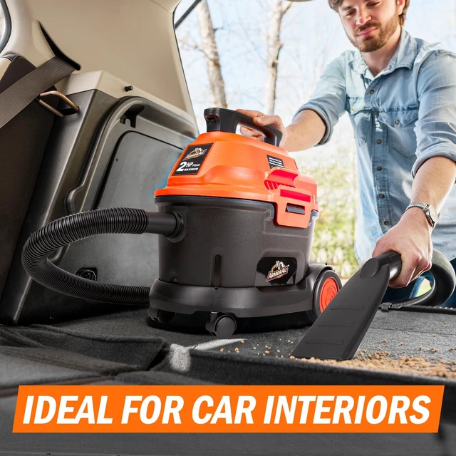 Alt view image 12 of 12 - AA255W 2.5 Gal 2 Peak HP Wet/Dry Utility Vac Orange/Black