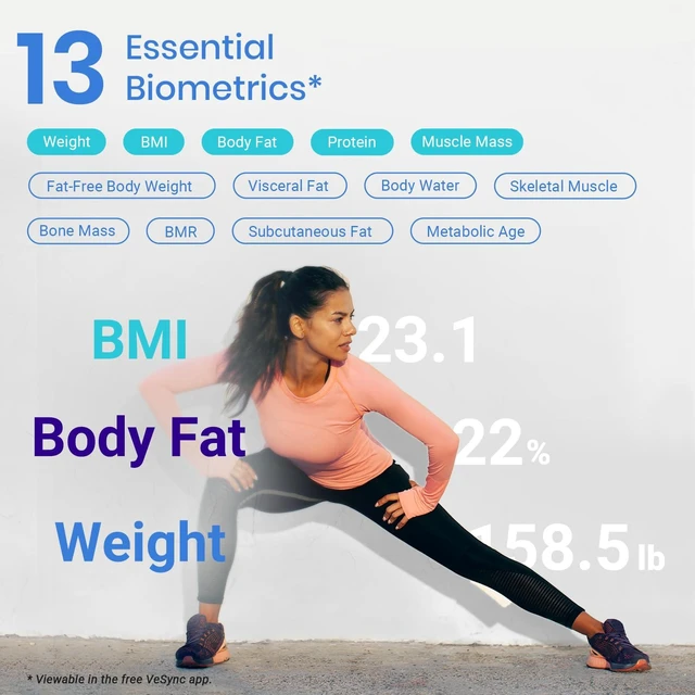 Alt view image 10 of 14 - Smart Scale for Body Weight, BMI, Body Fat, Bluetooth, White | Measures BMI, body fat, muscle mass and body composition, with Bluetooth app sync for convenient bathroom and home tracking