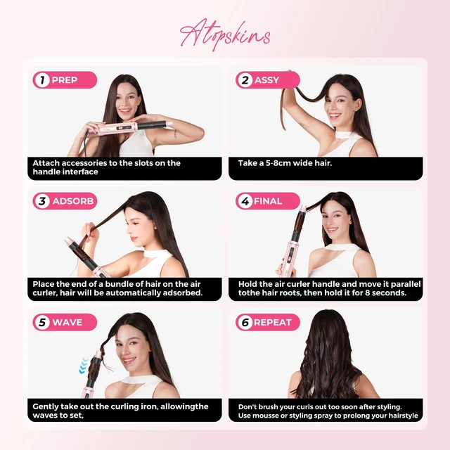 Alt view image 13 of 14 - 5-in-1 Blow Dryer Brush & Auto-Wrap Air Styler Set | Hot Air Styler with Auto-Wrap Curlers, Volumizing Round Brush & Hair Dryer Brush for Wet to Dry Styling