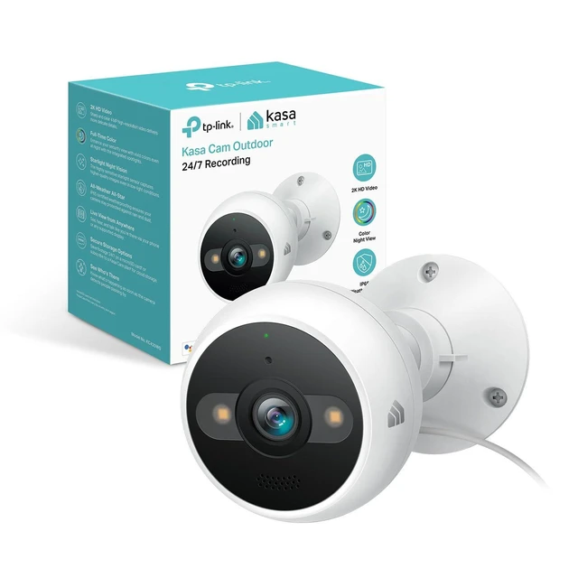 Alt view image 8 of 14 - 2K+ Outdoor Wired Security Camera, KC420WS | 24/7 Recording, 2-Way Audio, Siren, Starlight Color Night Vision, Subscription-Free Local Storage or Optional Cloud