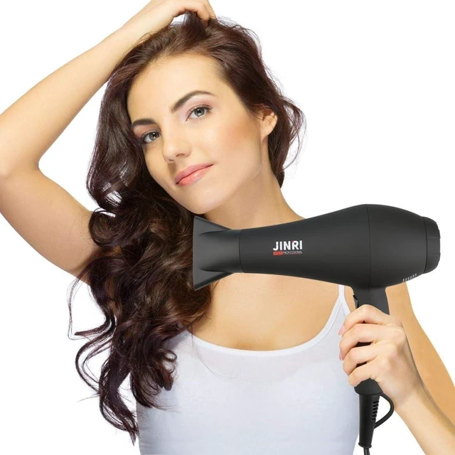Alt view image 12 of 12 - Hair Dryer, 1875W, 3 Heat & 2 Speed, with Diffuser, with Concentrator, Ionic Technology & Infrared - Black, Detachable Air Intake, Hanging Strap, Non-Foldable, 125V, JRI-104DII