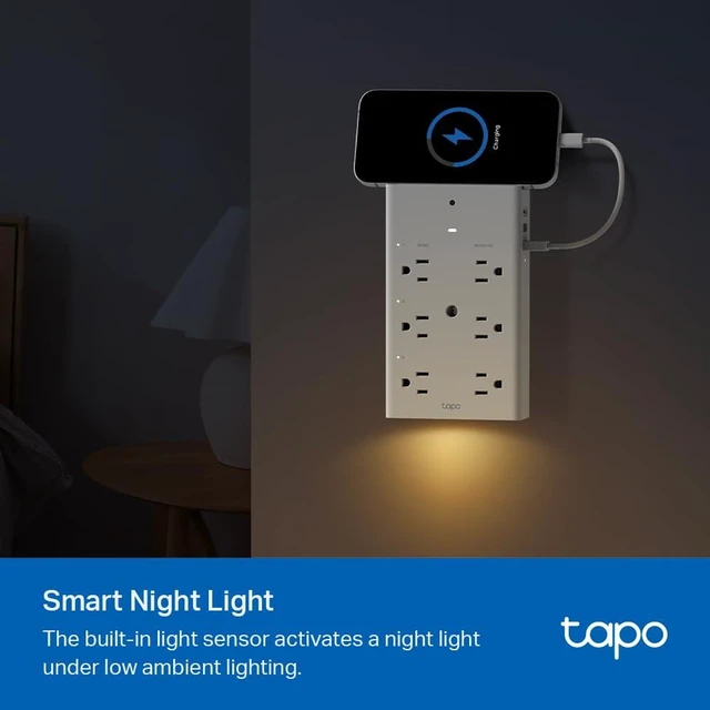 Alt view image 13 of 14 - Smart Plug Outlet Extender, P306, 3 Individual Smart Outlets | Surge Protector, 18W Fast Charging, 1x USB-C & 2X USB-A, Smart Night Light, Works w/Apple HomeKit, Alexa & Google Home