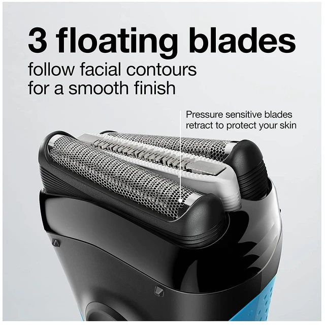 Alt view image 11 of 14 - Electric Series 3 Razor with Precision Trimmer, Rechargeable, Wet & Dry Foil Shaver for Men, 45 Minute Runtime, MicroComb and Long Hair Trimmer, Protects Skin from Nicks & Cuts, 4 Piece