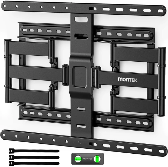 Alt view image 8 of 14 - 1.1-Inch Ultra Slim Full Motion TV Wall Mount for 43-90 Inch TVs | Low-profile mount holds 132 lb at full 16.5 in extension; ±60° swivel, preassembled, max VESA 600x400 mm, 16/18 in wood studs