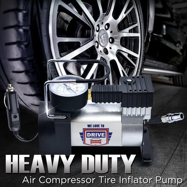 Alt view image 10 of 14 - Tire Inflator Portable Air Compressor 12V DC Air Pump for Car Tires, 150 PSI Electric Air Pump with Tyre Pressure Gauge Corded Yellow by WE LOVE TO DRIVE