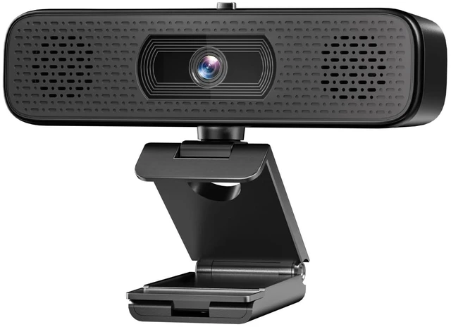 Alt view image 8 of 14 - 3-in-1 2K Webcam with Dual Speakers & 4 Noise-Canceling Mics, USB Plug & Play Computer Camera with Privacy Cover for Zoom Meeting Online Teaching Video Calling