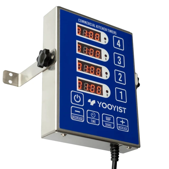 Alt view image 8 of 14 - Commercial Kitchen Timer 4 Channel Digital Loud Alarm Cook Timer | 4 Independent Channels, Stainless Steel, Easy-to-Read LED Display for Restaurant
