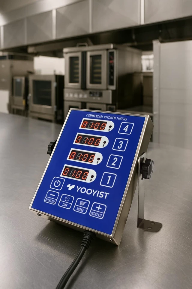 Alt view image 11 of 14 - Commercial Kitchen Timer 4 Channel Digital Loud Alarm Cook Timer | 4 Independent Channels, Stainless Steel, Easy-to-Read LED Display for Restaurant