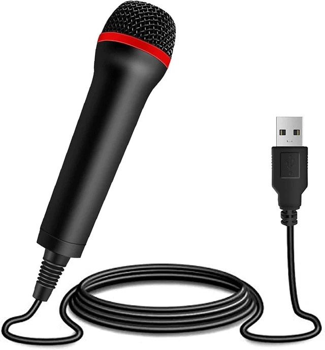 Alt view image 9 of 14 - 2Pack 13ft Wired USB Microphone for Rock Band, Guitar Hero, Let's Sing - Compatible with PS2, PS3, PS4, PS5, Switch, Wii, Wii U, Microsoft Xbox 360, Xbox One and PC