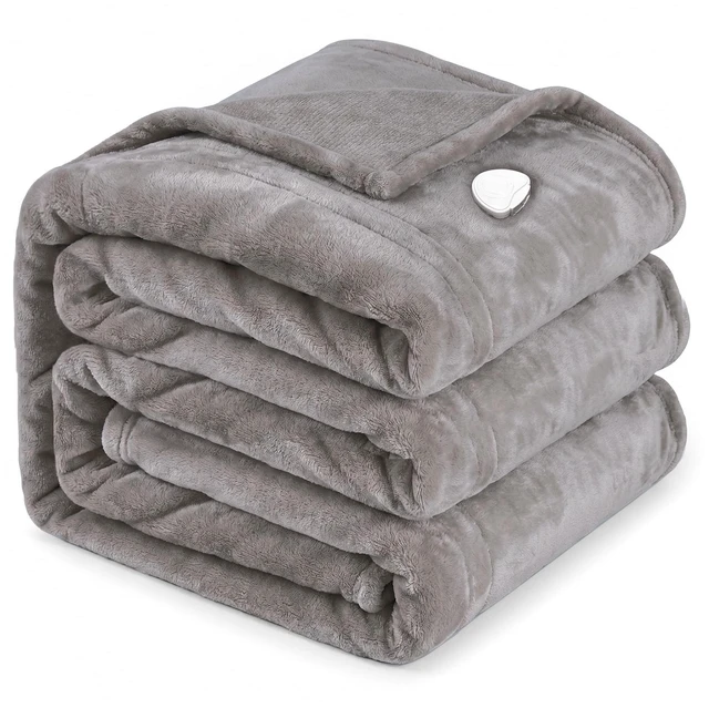 Alt view image 8 of 14 - Heated Blanket Queen Size, Soft Cozy Double Flannel Electric Blanket | ETL & FCC Certified, 3 Heating Levels, 8H Auto Off, Overheat Protection, for Bedroom, Gifts for Women, Men, Gray