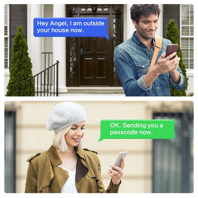 Alt view image 14 of 14 - Fingerprint Smart Door Lock with Handle & Keypad Bluetooth Keyless Entry for Front Door, Home, Kids, Guests, Airbnb & Rental, App + Code Access, Compatible with Alexa & Google, Easy DIY Install