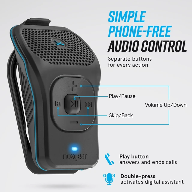 Alt view image 11 of 14 - 39g Wearable Bluetooth Speaker, Mini Clip-On, Black | Small Magnetic Clip-On Bluetooth Speaker, IPX7 Waterproof, 15 Hour Battery, Open-Ear Awareness, Microphone, 100ft Range