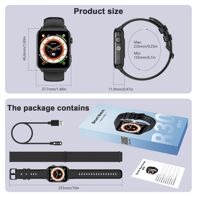 Alt view image 12 of 12 - Smart Watches for Men, 1.91" AMOLED Men's Fitness Watch with 7-Day Battery | 2026 Upgrade LED Flashligh, IP68 Waterproof, 24/7 Heart Rate/Sleep Monitor, 120+ Workout Modes for Android iPhone(2 Bands)