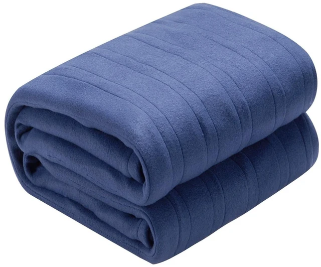 Alt view image 14 of 14 - Electric Heated Blanket Full Size 72"x84",Fast Heating Throw, Soft Fleece for Bed & Sofa, 10 Hours Auto Off & 4 Heating Levels, Machine Washable, Gifts for Womens & Family-Dark Blue