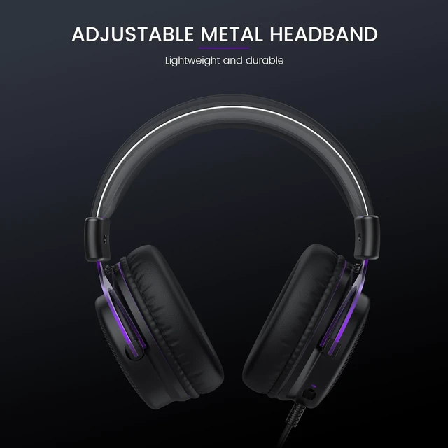 Alt view image 10 of 14 - E900 Gaming Headset with Mic for Xbox PC PS4 PS5 | Detachable Noise Canceling Mic, 3D Surround Sound, Wired Headphone for Gaming, Computer, Laptop, 3.5MM Jack
