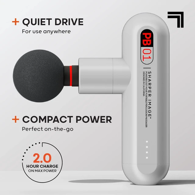 Alt view image 10 of 14 - Powerboost Move - Mini Percussion Massage Gun| 4 Attachments, 4 Speeds, FSA Eligible| Full Body Back & Shoulder Massager| Deep Tissue Muscle Recovery| Portable Pain Relief Massage Tool
