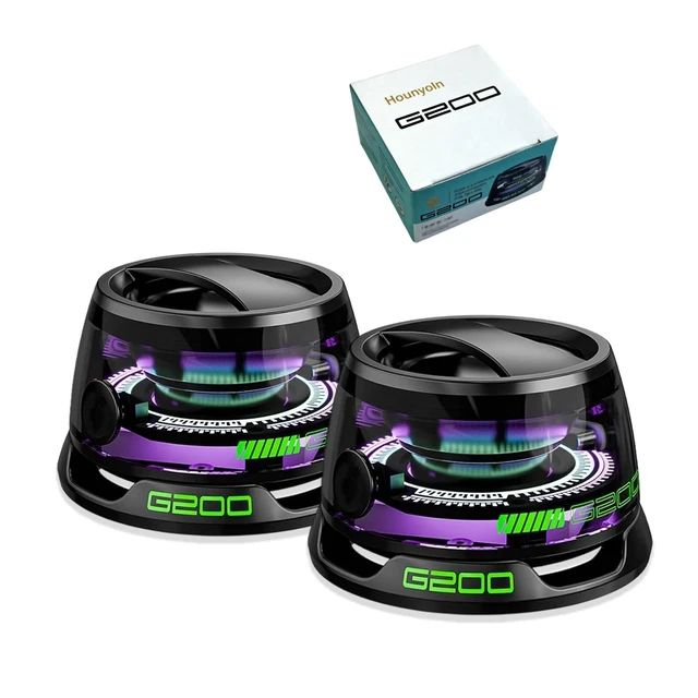 Alt view image 8 of 14 - 2 Pcs G200 Magnetic Bluetooth Speaker,Multifunctional Portable Mini Speaker with Multi RGB Color Light Show-3D Surround Sound Effect,Christmas Birthday Gifts