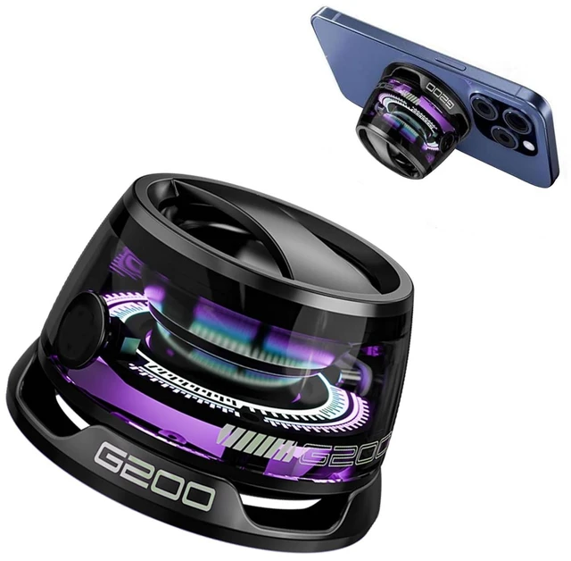 Alt view image 9 of 14 - 2 Pcs G200 Magnetic Bluetooth Speaker,Multifunctional Portable Mini Speaker with Multi RGB Color Light Show-3D Surround Sound Effect,Christmas Birthday Gifts