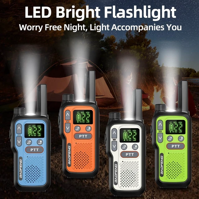 Alt view image 11 of 14 - Walkie Talkies Long Range for Adults,Rechargeable Walkie Talkies FRS NOAA Family Emergency Walky Talky,Portable 2 Way Radios with Earpiece 1500mAh VOX USB-C Charger for Camping Hiking Cruise,4Pack