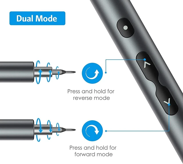 Alt view image 11 of 14 - Electric Screwdriver 28-in-1 Cordless Mini Power Precision Screwdriver Set with 24 Bits, Rechargeable Repair Tool Kit for Phones Watch Laptops