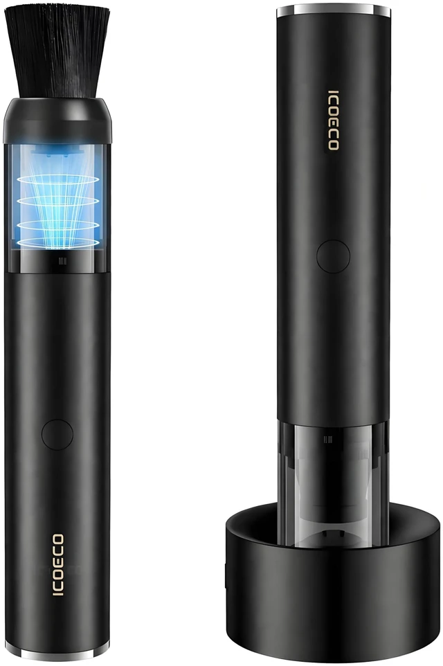Alt view image 8 of 14 - Barista Coffee Vacuum Cleaner for Coffee Grinders & Espresso Machines | Coffee grounds vacuum for Barista Stations, 4 heads, soft bristle brush, angled nozzle, blower tip, USB-C rechargeable