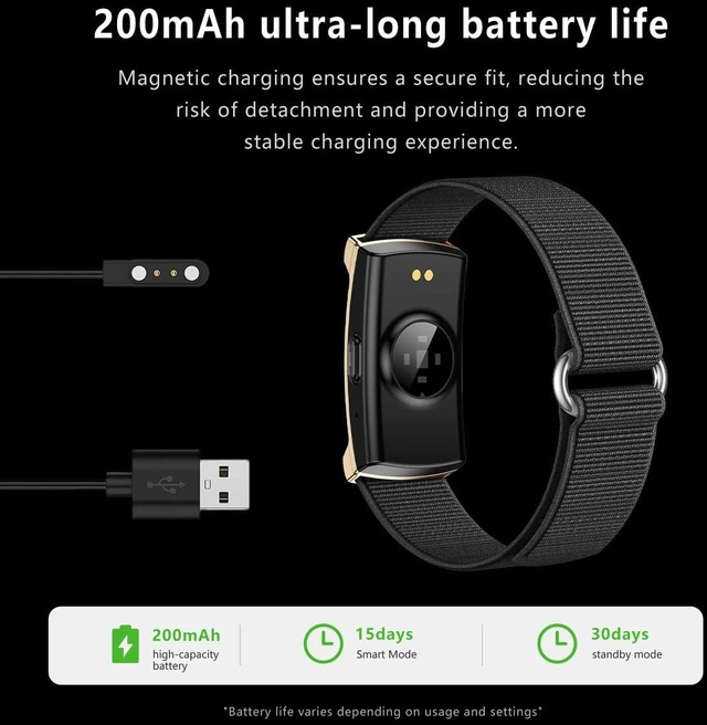 Alt view image 12 of 14 - Smart Bracelet for Women Men, Screenless Activity Fitness Trackers, 24H Sleep Tracker, Group Share Smart Band with Free APP, 2 Strap.,