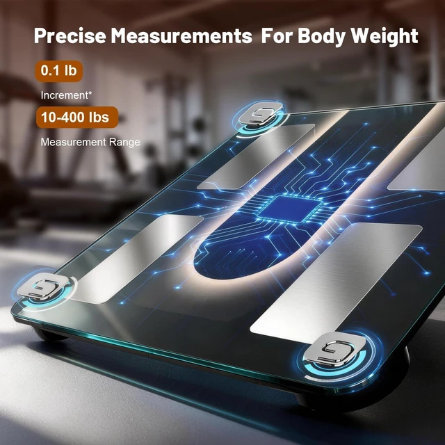 Alt view image 10 of 14 - Smart Scale for Body Weight: BMI & Body Fat, 23 Metrics,5.8" Large Display | Bathroom Scale with Muscle Mass,Bluetooth Sync,Digital Scale for Health-Conscious Users,Accurate Tracking, 400lbs