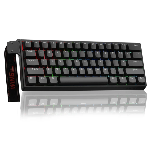 Alt view image 8 of 14 - Aula WIN60 HE - 60% Mechanical Gaming Keyboard Wired, Magnetic Switch Hot Swappable, Adjustable Actuation Rapid Trigger Mode, 8000 Hz Polling Rate, RGB Small Keyboard 60 Percent Compact Design for PC