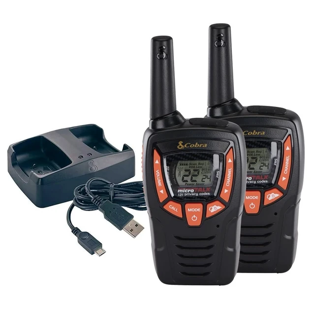 Alt view image 7 of 12 - ACXT390 Walkie Talkies, Rechargeable, Lightweight, 22 Channels | 25-Mile Range Two-Way Radios with VOX (2-Pack)