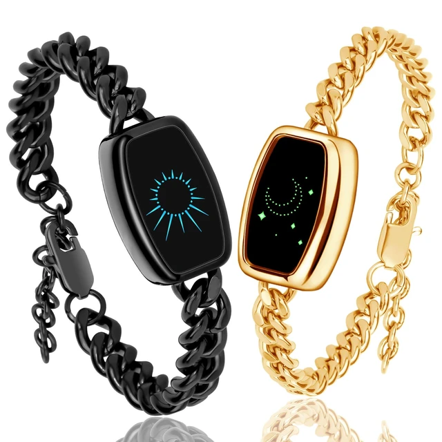 Alt view image 11 of 12 - Long-Distance Relationship Smart Bracelet for Couples (Set of 2) | Haptic Vibration, Long Battery Life, Bluetooth Connection, Compatible with iOS and Android
