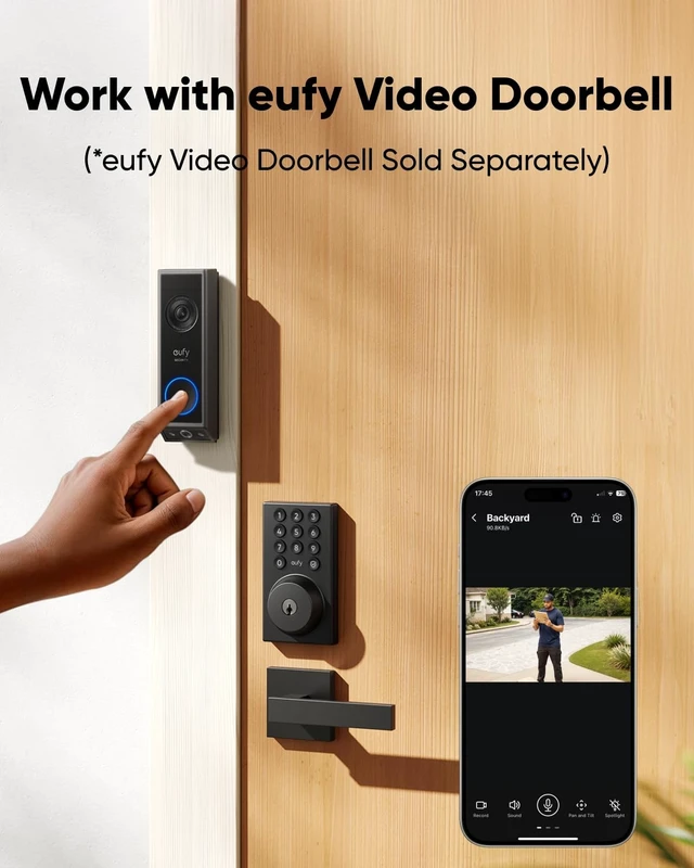 Alt view image 12 of 14 - Smart Lock C30, Keyless Entry Door Lock, Built-in Wi-Fi | Easy Installation, App Remote Control, Reliable Power, Keypad Deadbolt for Front Door, BHMA Grade 3, Black